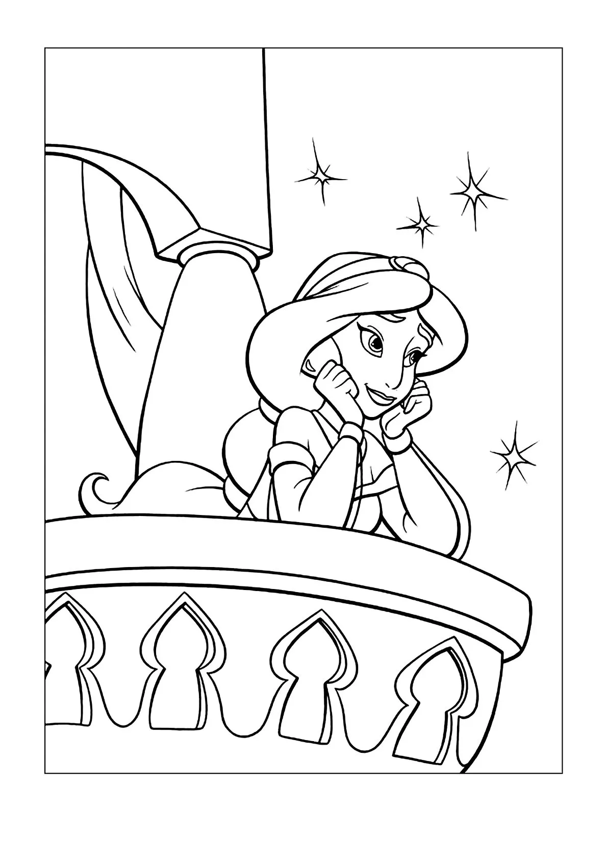 Dibujos de Aladdin para Colorear - México, image size:1190x1683