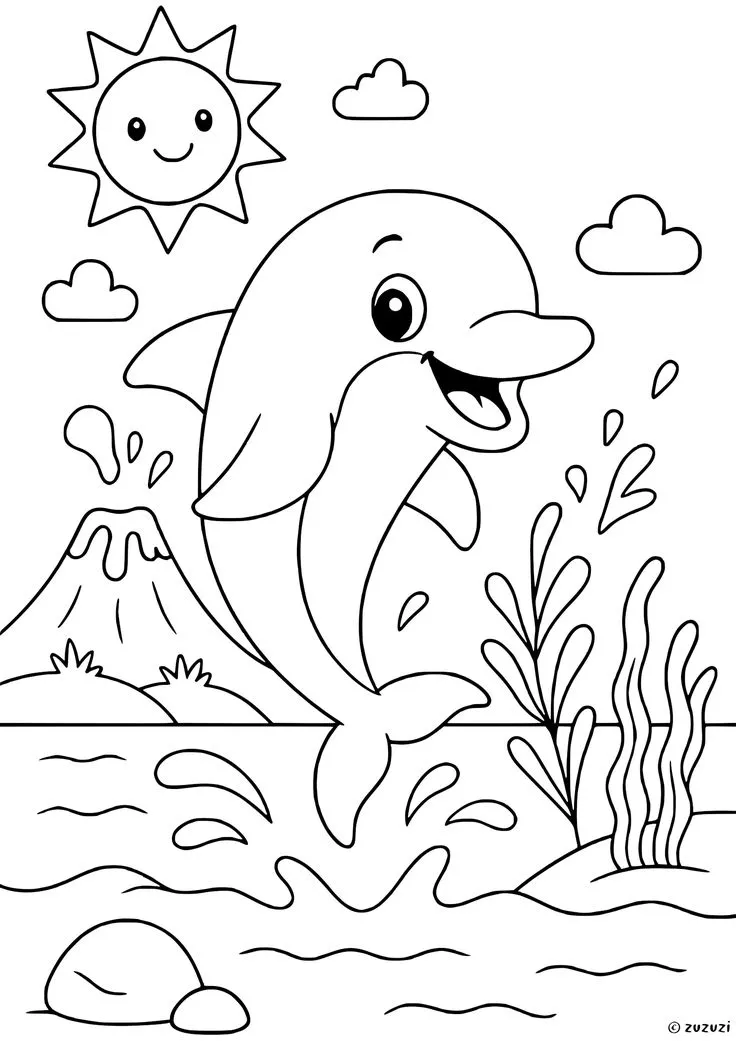 Delfín para colorear