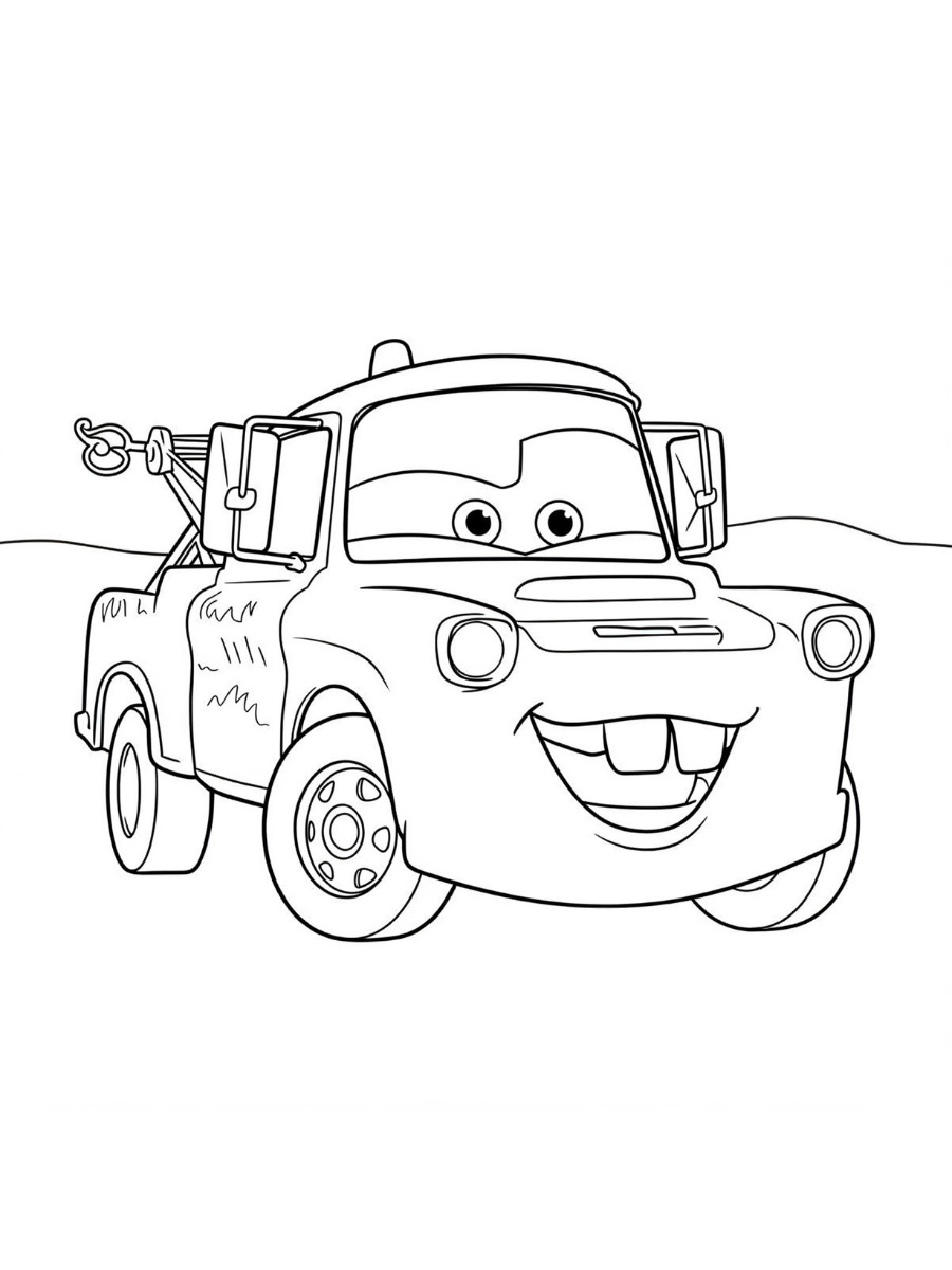 Dibujo de Mate de Cars para colorear e imprimir gratis - Personaje de Cars