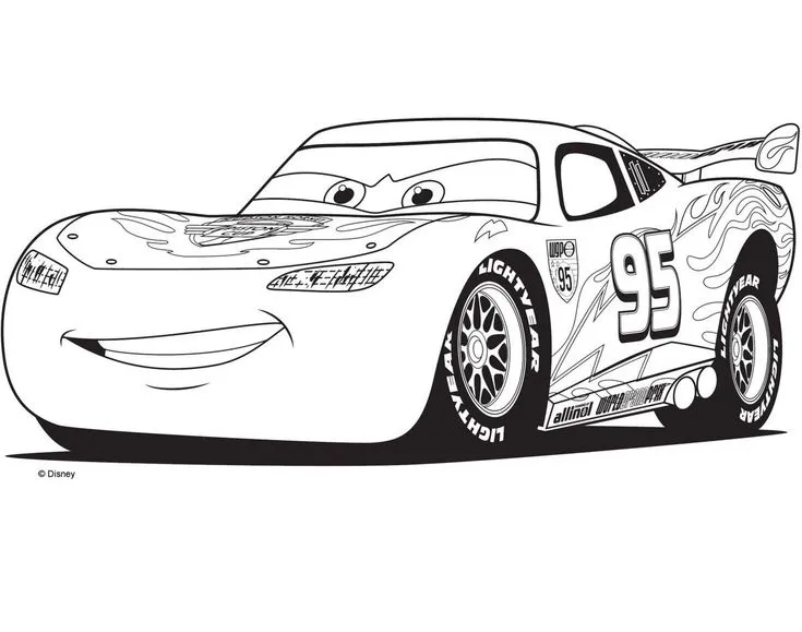 Haz clic para descargar dibujo de Rayo McQueen para colorear e imprimir gratis Rayo McQueen para colorear HD fácil y bonito - Descarga e imprime gratis - Dibujo exclusivo de Cars