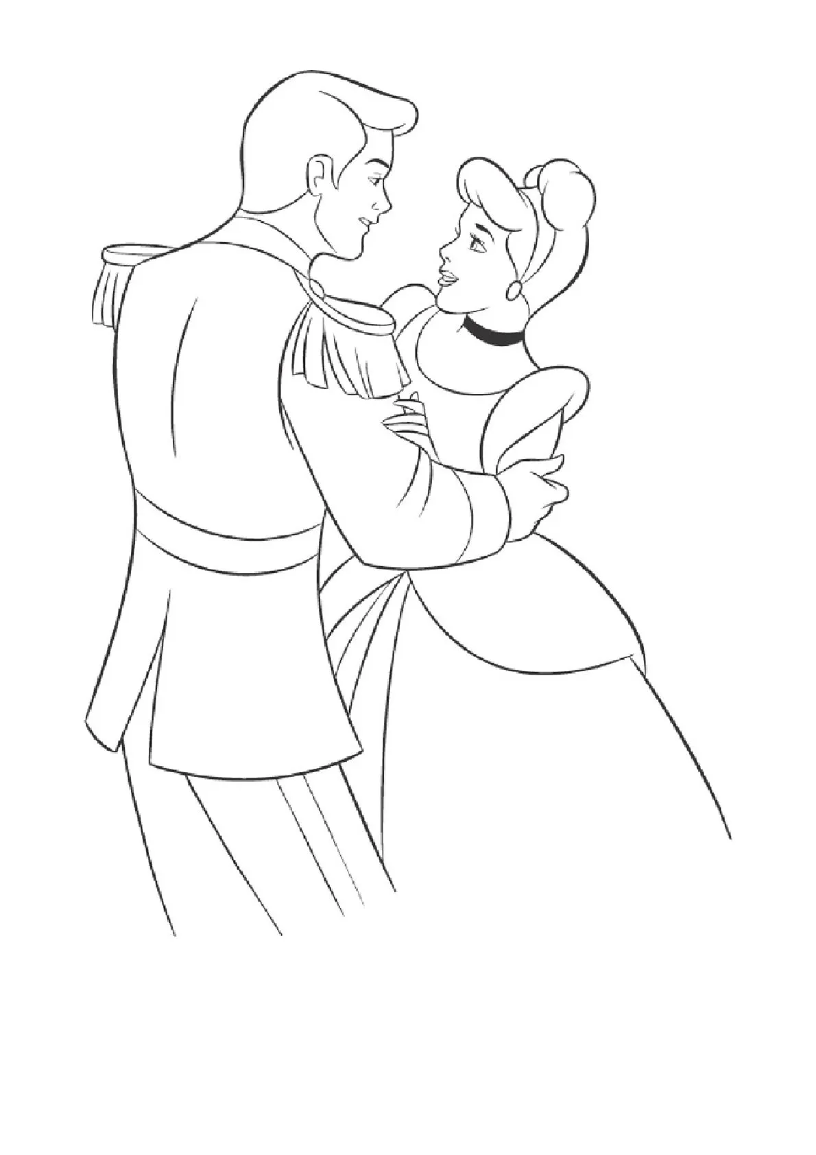 Dibujos de La Cenicienta para Colorear - México, image size:1190x1683