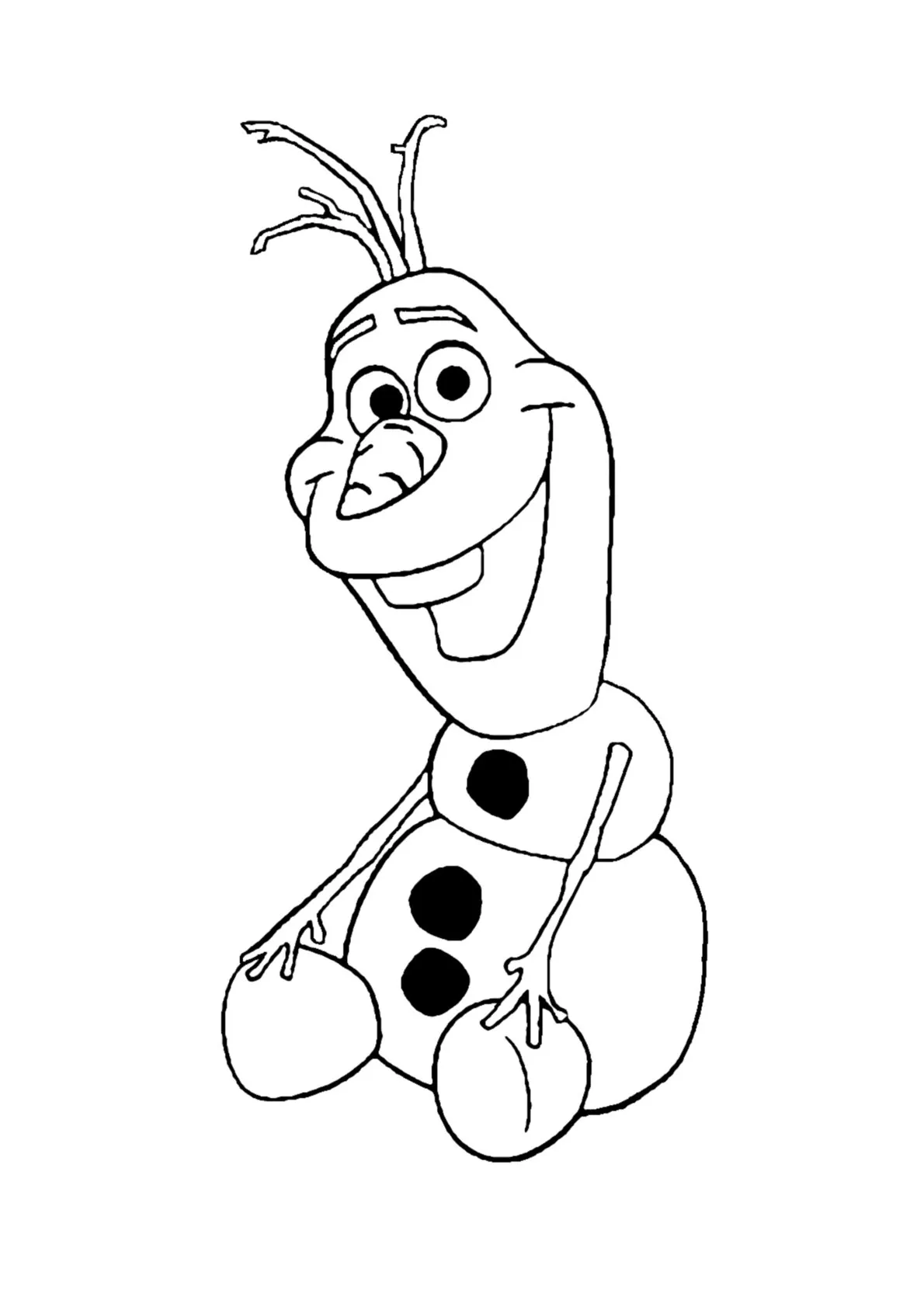Haz clic para descargar dibujo de Olaf para colorear e imprimir gratis Olaf para colorear HD fácil y bonito - Descarga e imprime gratis - Dibujo exclusivo de Frozen