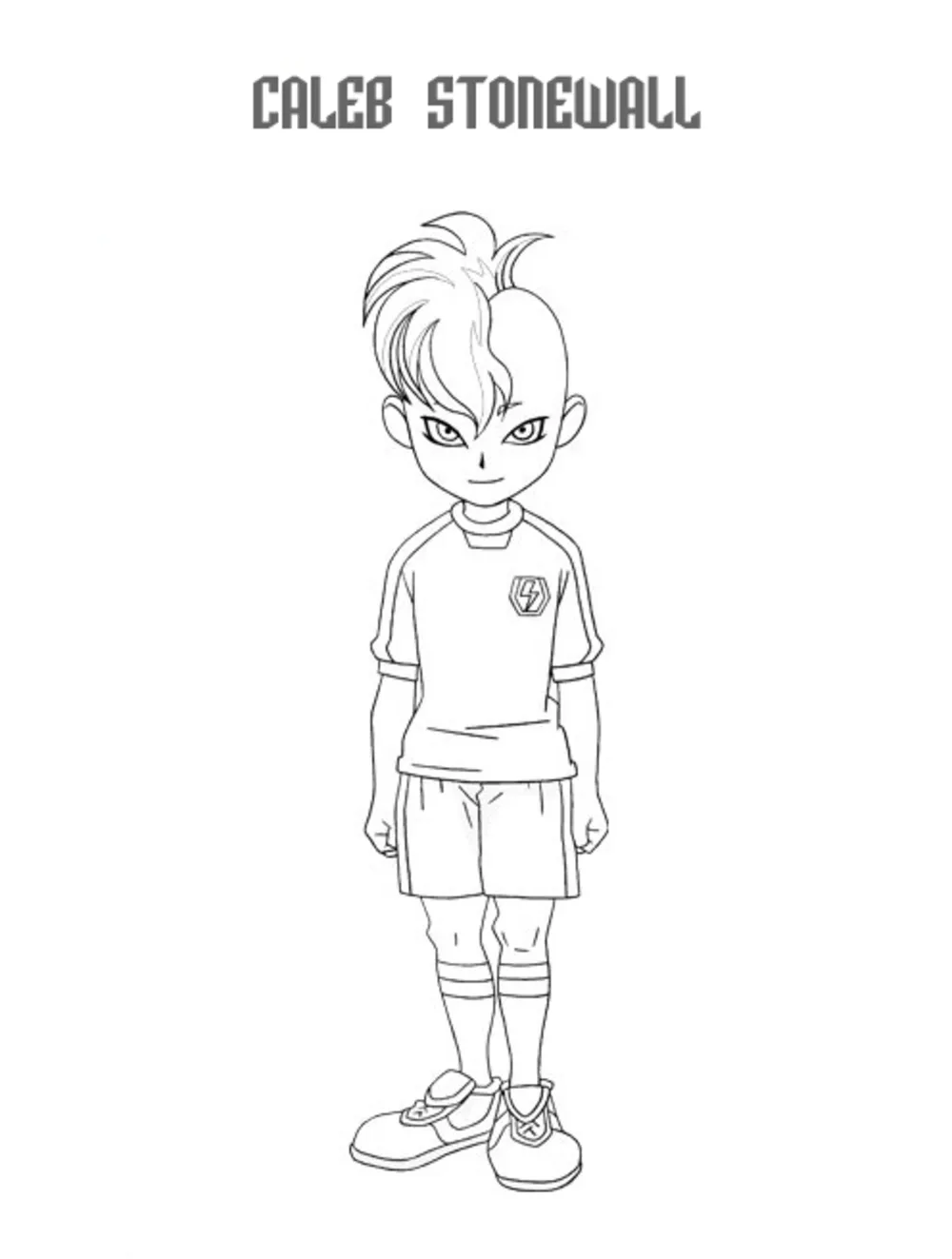 Dibujo de Caleb Stonewall de Inazuma Eleven para colorear e imprimir gratis - Personaje de Inazuma Eleven