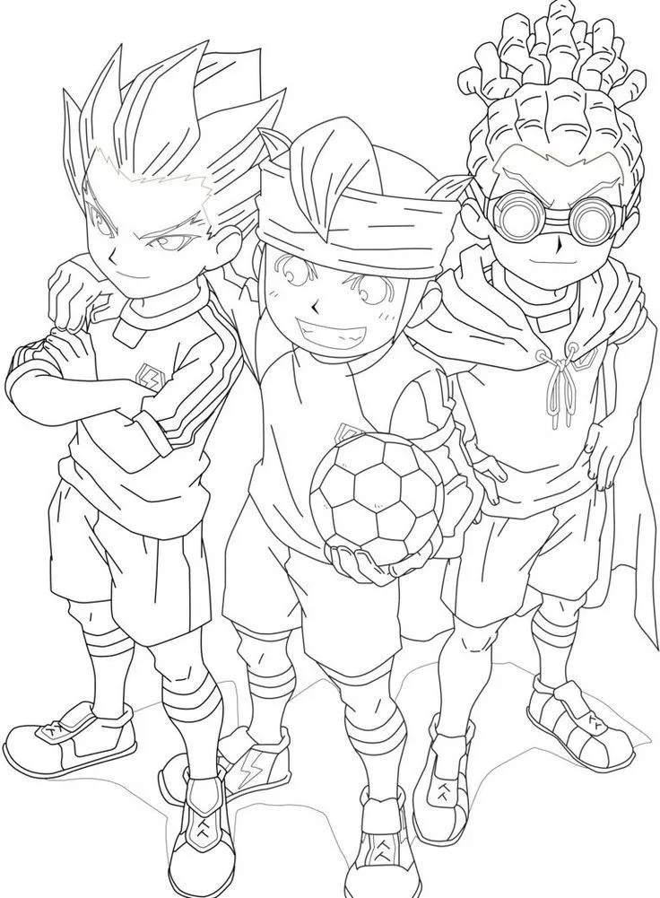 Haz clic para descargar dibujo de Equipo Raimon para colorear e imprimir gratis Equipo Raimon para colorear HD fácil y bonito - Descarga e imprime gratis - Dibujo exclusivo de Inazuma Eleven