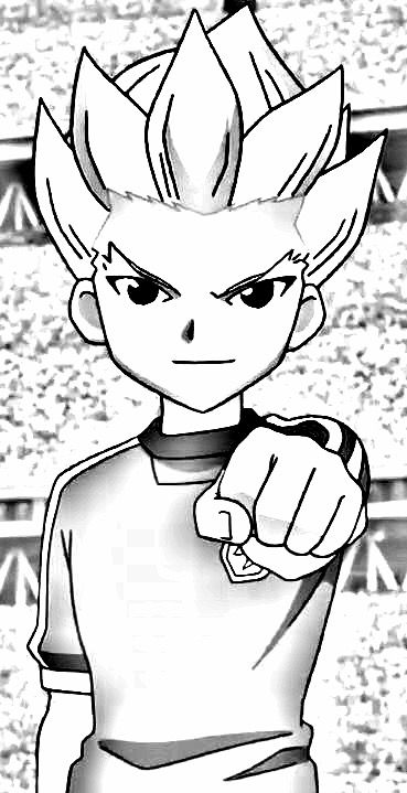 Dibujo de Axel Blaze Pose de Inazuma Eleven para colorear e imprimir gratis - Personaje de Inazuma Eleven