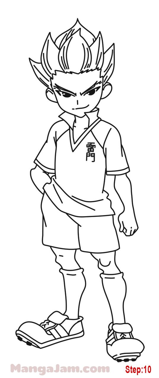 Dibujo de Axel Blaze Uniforme de Inazuma Eleven para colorear e imprimir gratis - Personaje de Inazuma Eleven