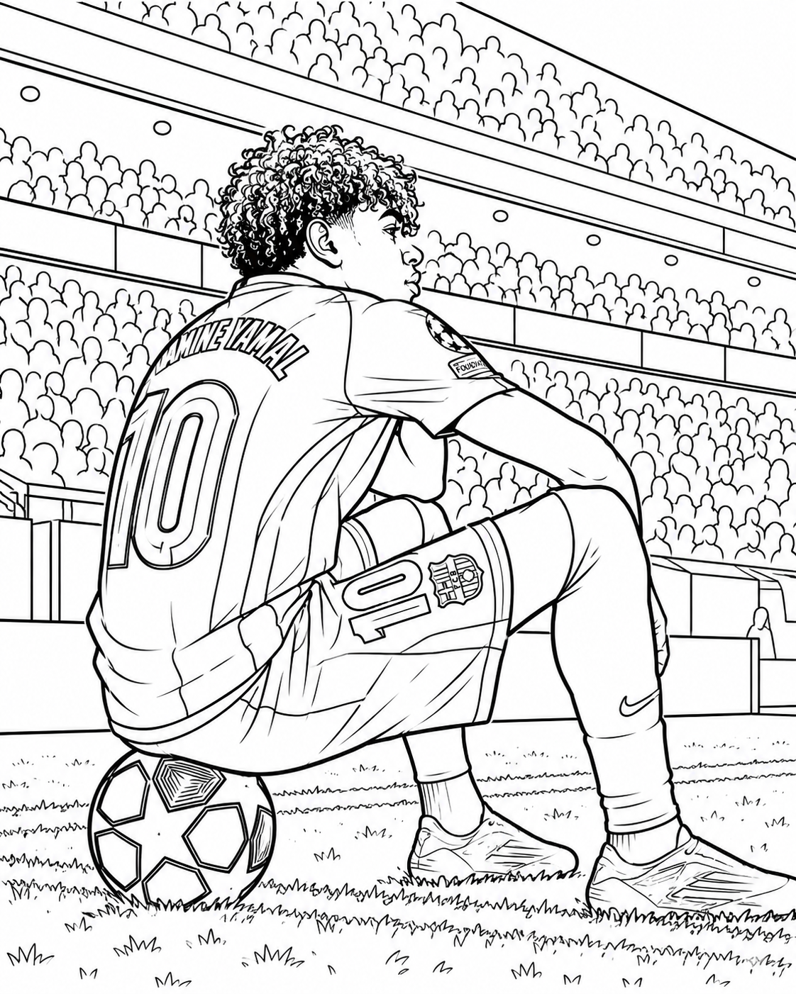 Haz clic para descargar dibujo de Lamine Yamal en la Champions League para colorear e imprimir gratis Lamine Yamal en la Champions League para colorear HD fácil y bonito - Descarga e imprime gratis - Dibujo exclusivo de Lamine Yamal