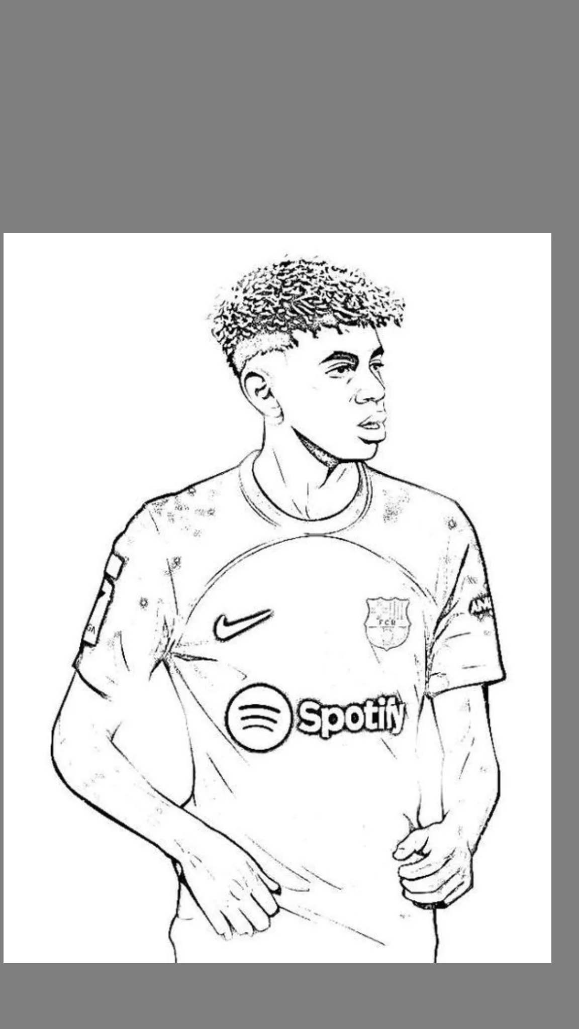 Lamine Yamal para colorear e imprimir gratis PDF - Futbolista FC Barcelona