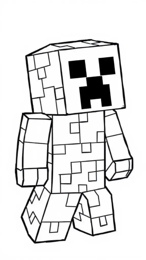 Haz clic para descargar dibujo de Creeper de Minecraft para colorear e imprimir gratis Creeper de Minecraft para colorear HD fácil y bonito - Descarga e imprime gratis - Dibujo exclusivo de Minecraft