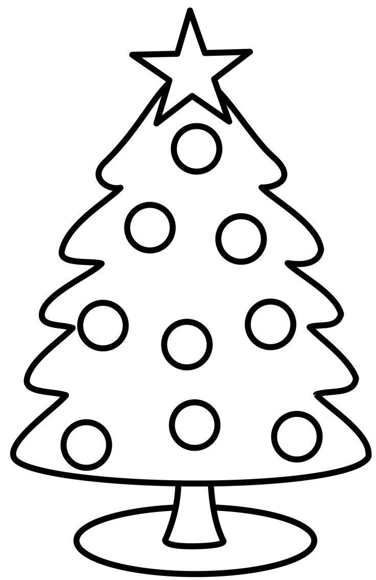 Árbol de Navidad para colorear e imprimir gratis (PDF)