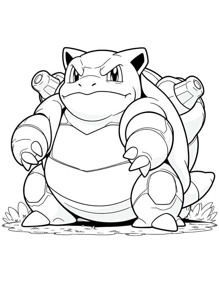 Dibujo de Blastoise de Pokémon para colorear e imprimir gratis - Personaje de Pokémon