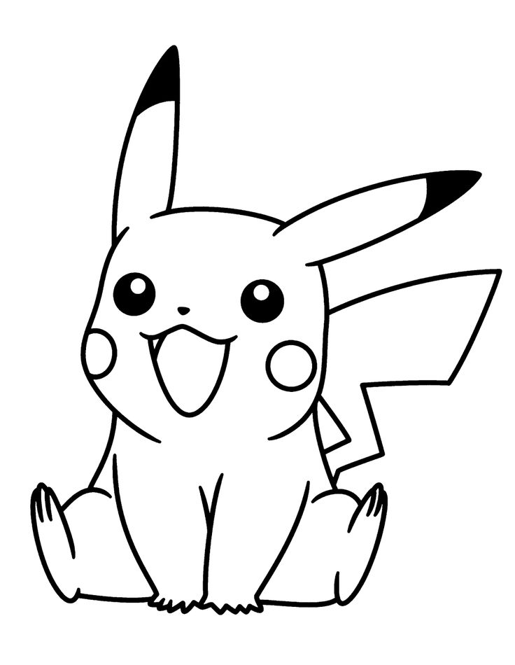 Dibujo de Pikachu para colorear e imprimir gratis - Categoría Pokémon