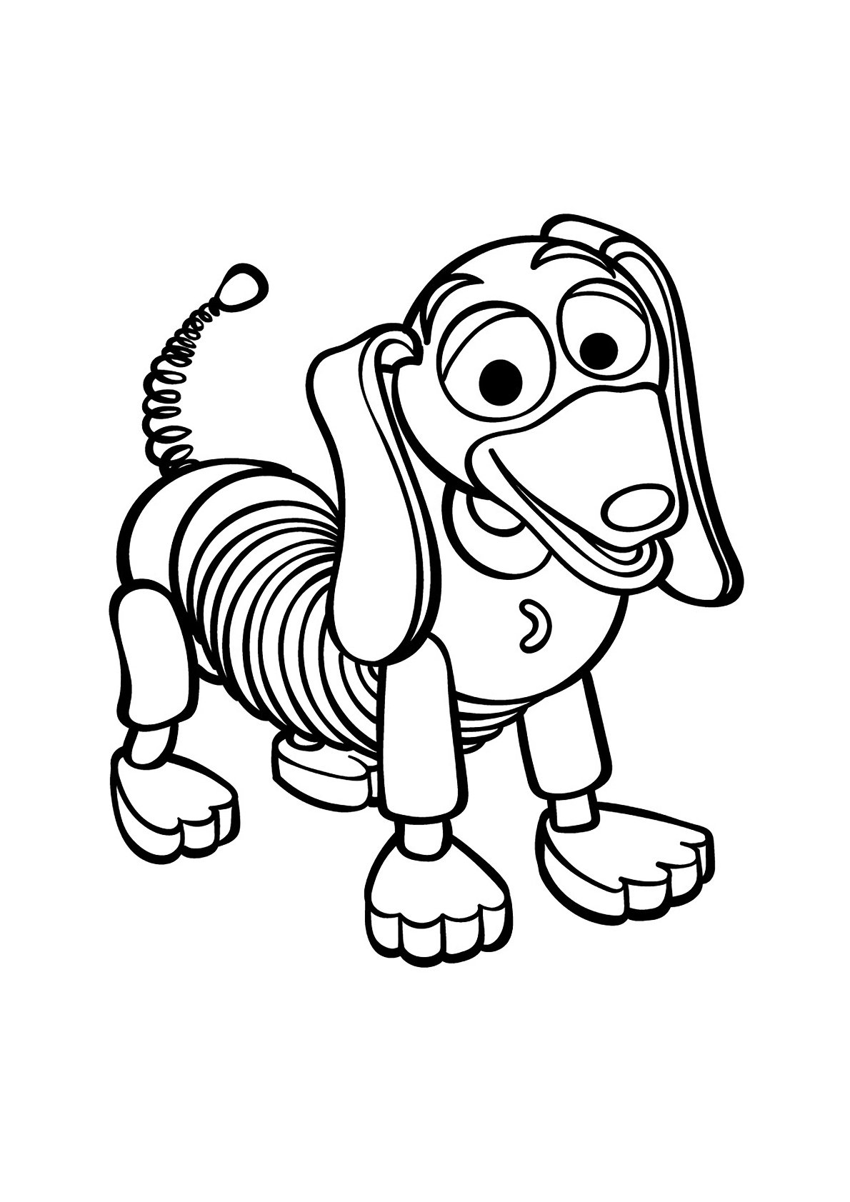 Dibujo de Slinky de Toy Story para colorear e imprimir gratis - Personaje de Toy Story