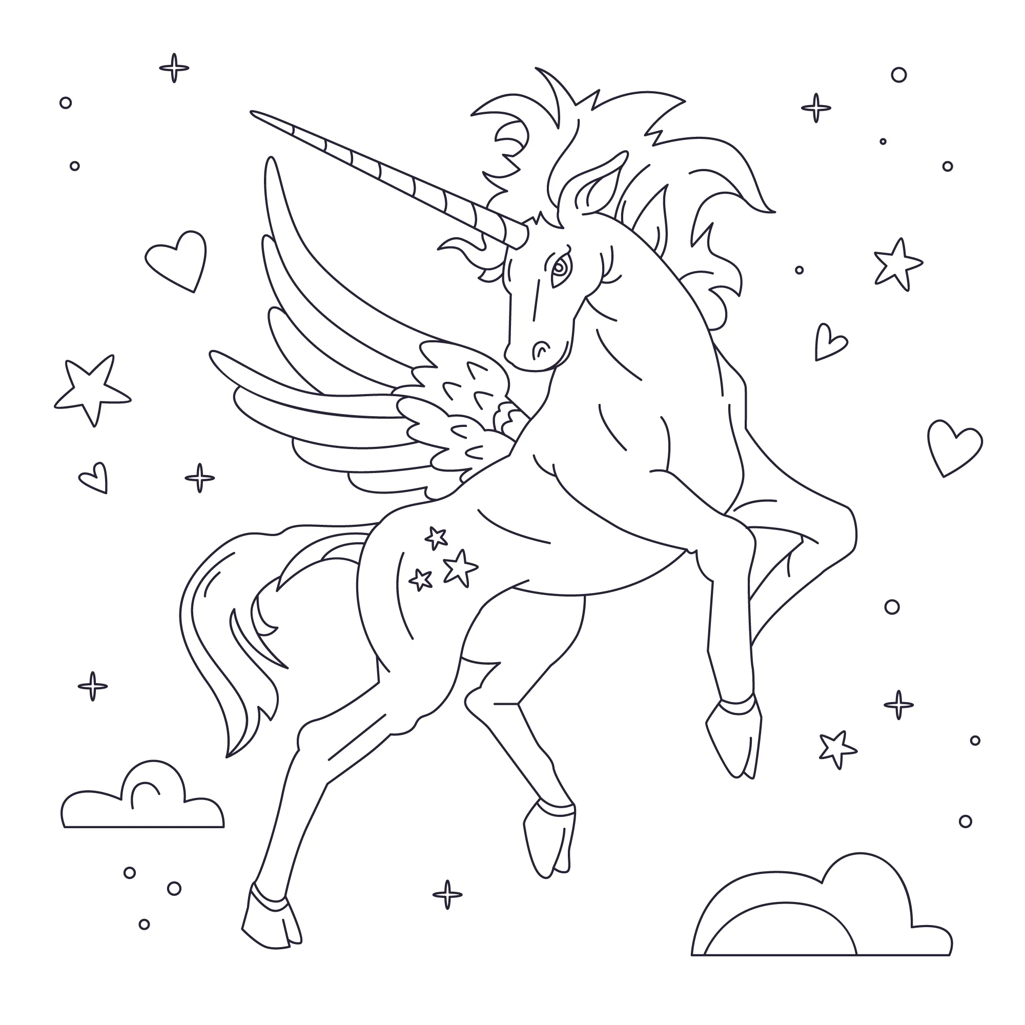 Lindo Unicornio Dibujos Animados Con Cupcake Prado Vector de stock  #485652046 de ©Reginast777, image size:2000x2000